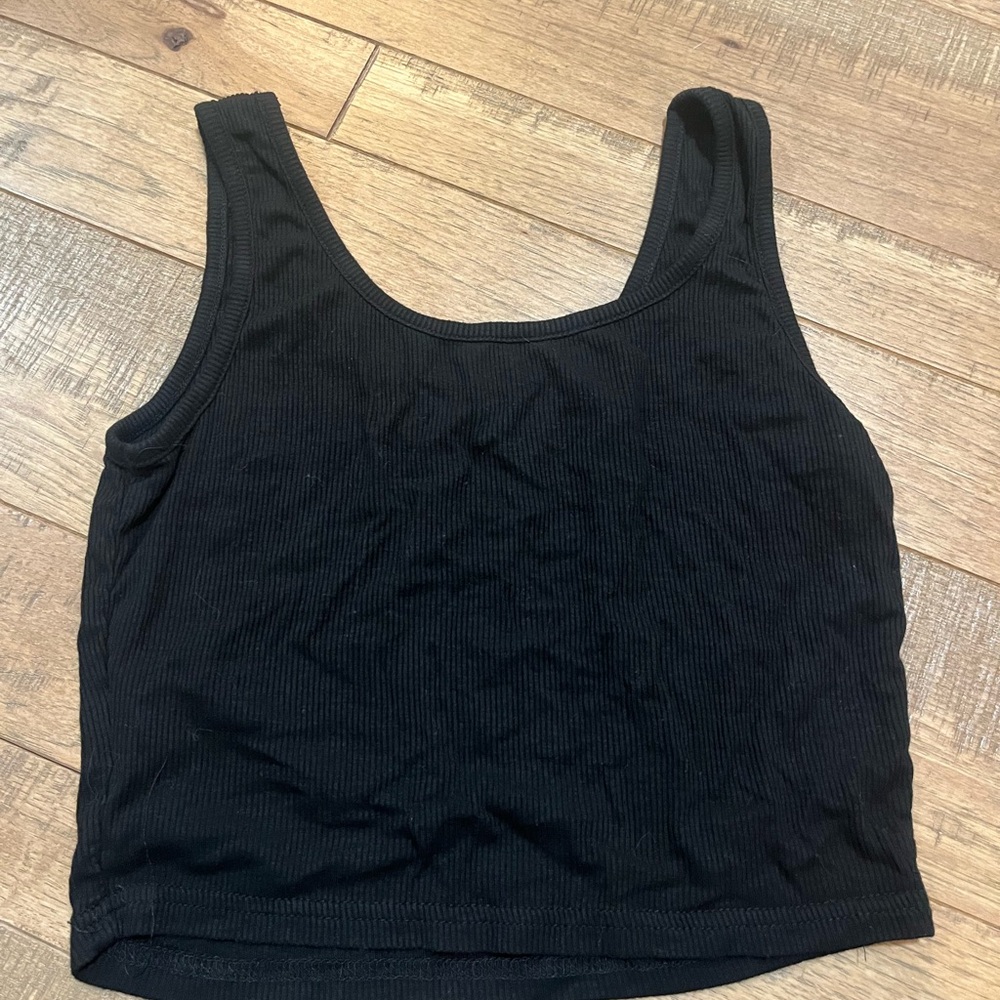 Shein Black Cropped Tank Top